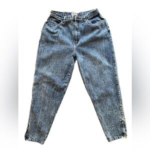 Vintage 80s Stefano World Wide High Rise Tapered Mom Jeans Stonewash Size 18